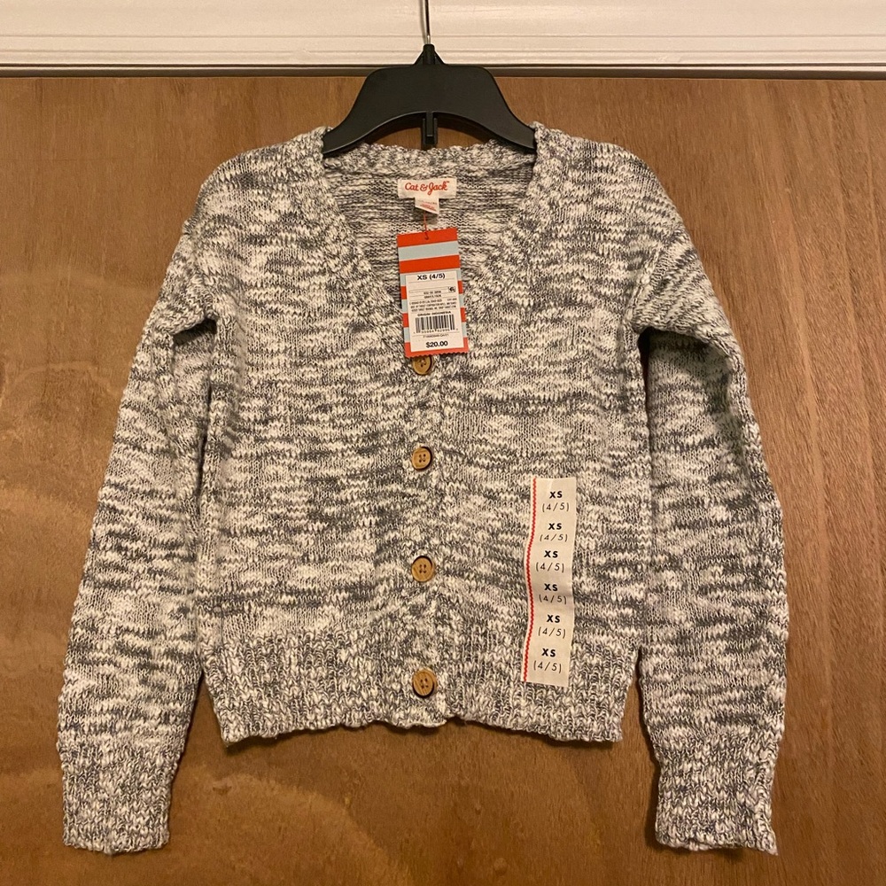 Cat & Jack Button Up Sweater Size XS 4/5